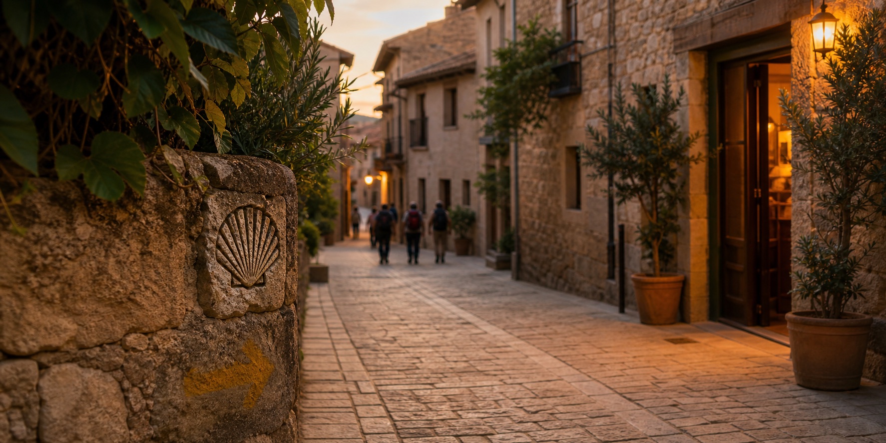 Calle de Navarrete vinculada al Camino de Santiago