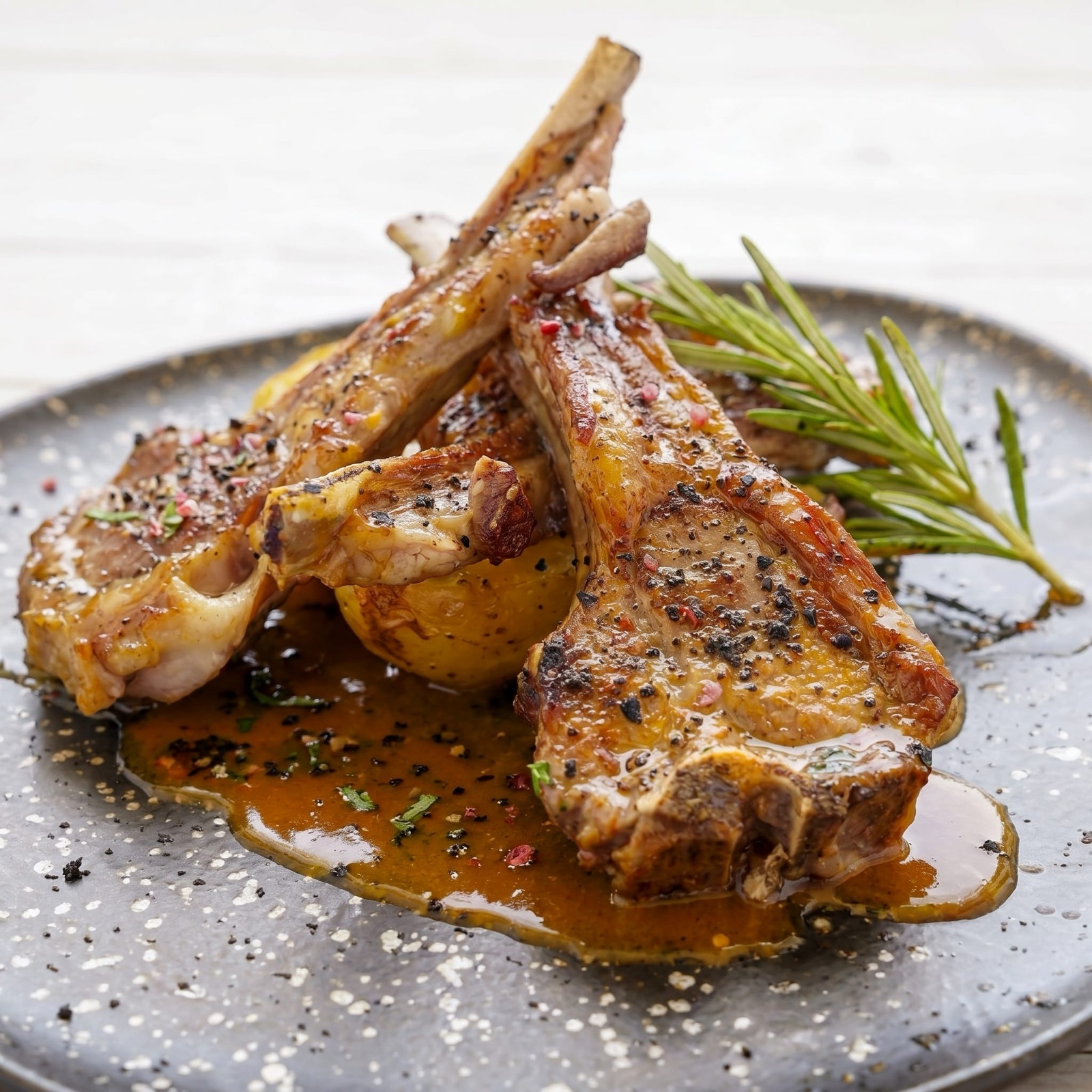 Chuletillas de cordero con patata